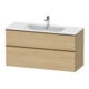 Duravit Meuble sous-lavabo D-Neo 121x46,2 cm, b chêne/ébène N, 1 porte, 1 tiroir-1