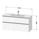 Duravit Meuble sous-lavabo D-Neo 121x46,2 cm, b chêne/ébène N, 1 porte, 1 tiroir