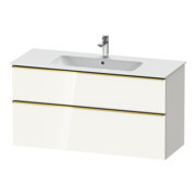 Duravit Meuble sous lavabo D-Neo 121x46,2 cm, blanc brillant, 1 porte, 1 tiroir
