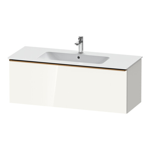 Duravit Meuble sous lavabo D-Neo 121x46,2 cm, blanc brillant, 1 tiroir, suspendu
