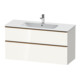 Duravit Meuble sous lavabo D-Neo 121x46,2 cm, blanc/gris, 1 porte, 1 tiroir-1