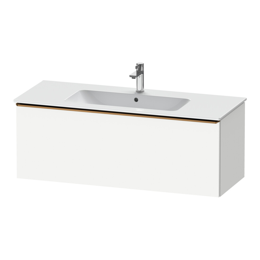 Duravit Meuble sous-lavabo D-Neo 121x46,2 cm, blanc/gris, 1 tiroir, suspendu