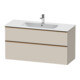 Duravit Meuble sous lavabo D-Neo 121x46,2 cm, blanc mat, 1 porte, 1 tiroir-1