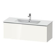 Duravit Meuble sous lavabo D-Neo 121x46,2 cm, chr/blc brillant, 1 tiroir, suspendu