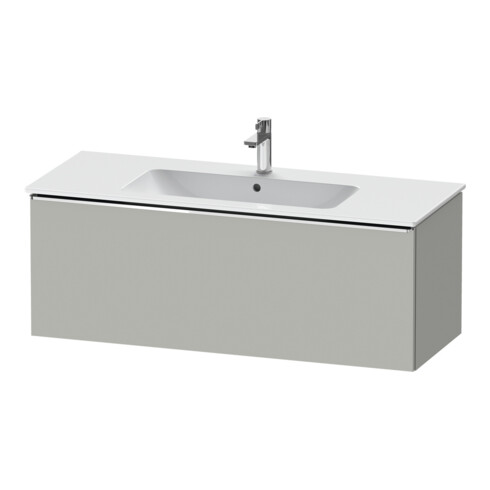 Duravit Meuble sous lavabo D-Neo 121x46,2 cm, chrome/béton mat, 1 tiroir, suspendu