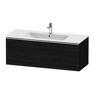 Duravit Meuble sous lavabo D-Neo 121x46,2 cm, chrome/chêne noir, 1 tiroir, suspendu