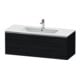 Duravit Meuble sous lavabo D-Neo 121x46,2 cm, chrome/chêne noir, 1 tiroir, suspendu-1