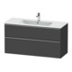 Duravit Meuble sous lavabo D-Neo 121x46,2 cm, ES chêne/gris m, 1 porte, 1 tiroir-1