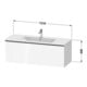 Duravit Meuble sous lavabo D-Neo 121x46,2 cm, ES gauche/Bas m, 1 tiroir, suspendu