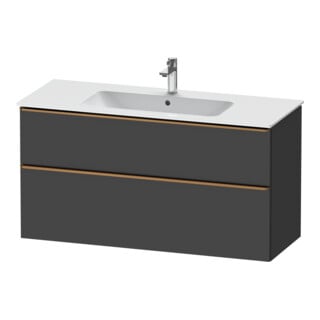 Duravit Meuble sous lavabo D-Neo 121x46,2 cm, gris, 1 porte, 1 tiroir