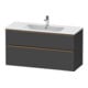 Duravit Meuble sous lavabo D-Neo 121x46,2 cm, gris, 1 porte, 1 tiroir-1