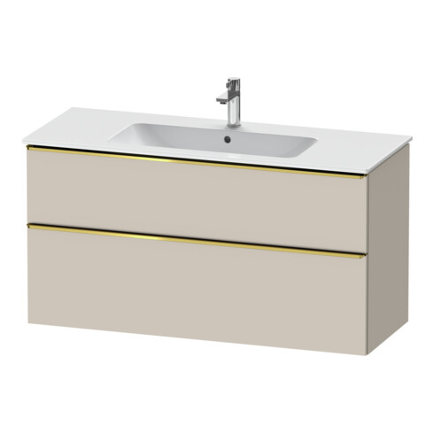 Duravit Meuble sous-lavabo D-Neo 121x46,2 cm, gris pol/Taupe m, 1 porte, 1 tiroir