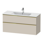 Duravit Meuble sous-lavabo D-Neo 121x46,2 cm, gris pol/Taupe m, 1 porte, 1 tiroir