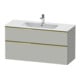 Duravit Meuble sous-lavabo D-Neo 121x46,2 cm, gris poli/gris mat, 1 porte, 1 tiroir-1