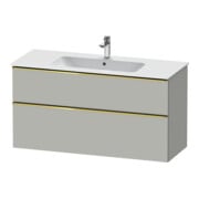 Duravit Meuble sous-lavabo D-Neo 121x46,2 cm, gris poli/gris mat, 1 porte, 1 tiroir-1