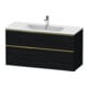 Duravit Meuble sous-lavabo D-Neo 121x46,2 cm, gris poli/ivoire, 1 porte, 1 tiroir-1