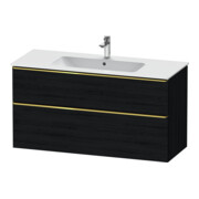 Duravit Meuble sous-lavabo D-Neo 121x46,2 cm, gris poli/ivoire, 1 porte, 1 tiroir-1