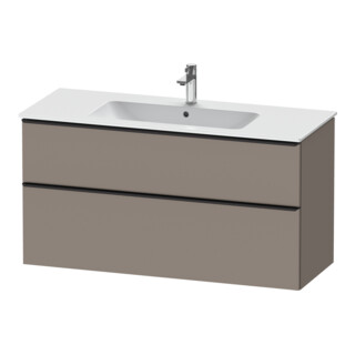 Duravit Meuble sous-lavabo D-Neo 121x46,2 cm, noir/Bas m, 1 tiroir, 1 coulissant