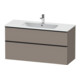 Duravit Meuble sous-lavabo D-Neo 121x46,2 cm, noir/Bas m, 1 tiroir, 1 coulissant-1