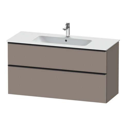 Duravit Meuble sous-lavabo D-Neo 121x46,2 cm, noir/Bas m, 1 tiroir, 1 coulissant
