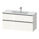 Duravit Meuble sous lavabo D-Neo 121x46,2 cm, noir/blanc brillant, 1 tiroir, 1 coulissant-1