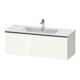 Duravit Meuble sous lavabo D-Neo 121x46,2 cm, noir/blanc brillant, 1 tiroir, suspendu-1