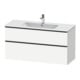 Duravit Meuble sous lavabo D-Neo 121x46,2 cm, noir/blanc mat, 1 tiroir, 1 coulissant-1