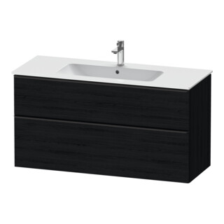 Duravit Meuble sous lavabo D-Neo 121x46,2 cm, noir/blanc œuf, 1 tiroir, 1 coulissant