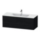 Duravit Meuble sous-lavabo D-Neo 121x46,2 cm, noir/blanc œuf, 1 tiroir, suspendu-1