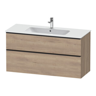 Duravit Meuble sous lavabo D-Neo 121x46,2 cm, noir/émeri, 1 tiroir, 1 coulissant