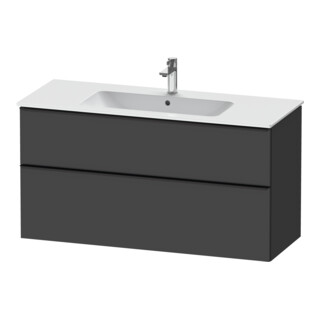 Duravit Meuble sous-lavabo D-Neo 121x46,2 cm, noir/Grap m, 1 porte, 1 tiroir
