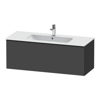 Duravit Meuble sous lavabo D-Neo 121x46,2 cm, noir/Grap ma, 1 tiroir, suspendu
