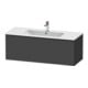 Duravit Meuble sous lavabo D-Neo 121x46,2 cm, noir/Grap ma, 1 tiroir, suspendu-1