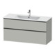 Duravit Meuble sous-lavabo D-Neo 121x46,2 cm, noir/gris mat, 1 tiroir, 1 coulissant-1