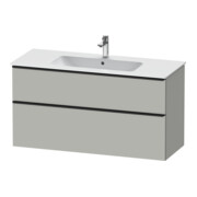 Duravit Meuble sous-lavabo D-Neo 121x46,2 cm, noir/gris mat, 1 tiroir, 1 coulissant-1