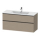 Duravit Meuble sous lavabo D-Neo 121x46,2 cm, noir/lin, 1 porte, 1 tiroir-1