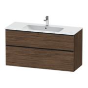 Duravit Meuble sous lavabo D-Neo 121x46,2 cm, noir/noix, 1 porte, 1 tiroir