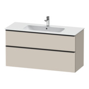 Duravit Meuble sous-lavabo D-Neo 121x46,2 cm, noir/taupe, 1 porte, 1 tiroir