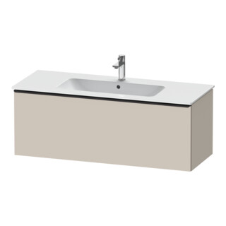 Duravit Meuble sous lavabo D-Neo 121x46,2 cm, noir/taupe mat, 1 tiroir, suspendu
