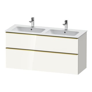 Duravit Meuble sous-lavabo D-Neo 128x46,2 cm, 1 porte, 1 tiroir, blanc brillant