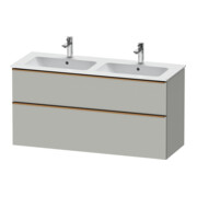 Duravit Meuble sous lavabo D-Neo 128x46,2 cm, 1 porte, 1 tiroir, blanc/gris mat