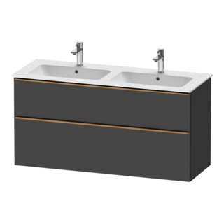 Duravit Meuble sous lavabo D-Neo 128x46,2 cm, 1 porte, 1 tiroir, blanc/gris mat