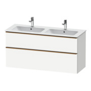 Duravit Meuble sous-lavabo D-Neo 128x46,2 cm, 1 porte, 1 tiroir, bronze mat/blanc
