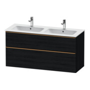 Duravit Meuble sous lavabo D-Neo 128x46,2 cm, 1 porte, 1 tiroir, chêne noir