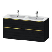 Duravit Meuble sous-lavabo D-Neo 128x46,2 cm, 1 porte, 1 tiroir, chêne noir pol.