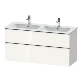 Duravit Meuble sous-lavabo D-Neo 128x46,2 cm, 1 porte, 1 tiroir, chr/blc hlc