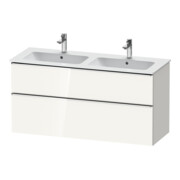 Duravit Meuble sous-lavabo D-Neo 128x46,2 cm, 1 porte, 1 tiroir, chr/blc hlc