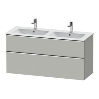 Duravit Meuble sous-lavabo D-Neo 128x46,2 cm, 1 porte, 1 tiroir, chrome/béton mat