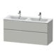 Duravit Meuble sous-lavabo D-Neo 128x46,2 cm, 1 porte, 1 tiroir, chrome/béton mat-1