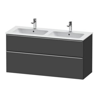 Duravit Meuble sous lavabo D-Neo 128x46,2 cm, 1 porte, 1 tiroir, gris mat